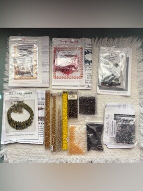 Seed Beads size 8 yellow and bronze